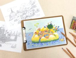 絵本作家・西村繁男さんのぬりえ