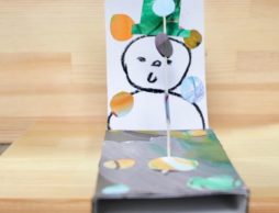 【工作あそび】とびだすよ～びっくりばこ～雪だるま編