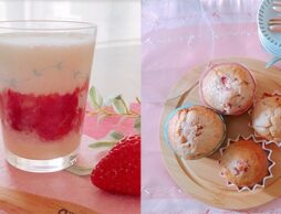 いちごを潰すだけ！5分で完成 ～簡単ですよ！親子で作ろう「いちごミルク」と「いちごミルクマフィン」～